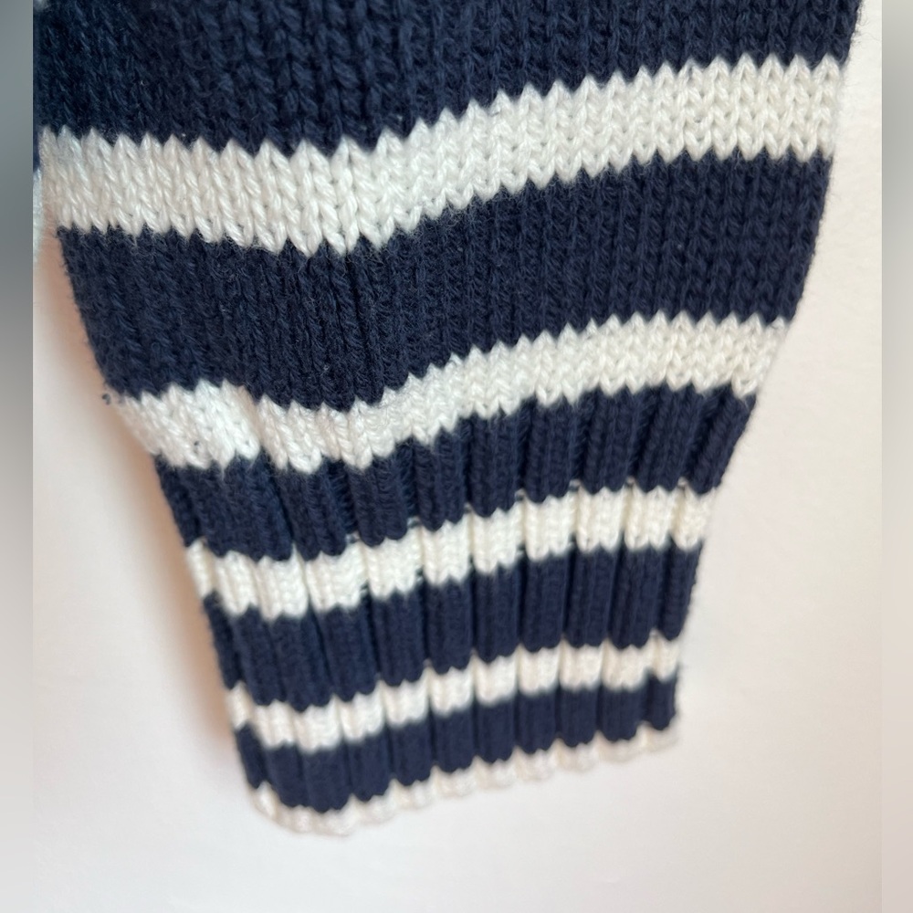 NWT J.Crew Women's Size XXS Rollneck sweater in Navy/White stripes - Picture 8 of 10
